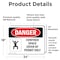 Signmission 18 in H x 24 in W, Vinyl Decal, Rectangle, Confined Space Enter By Permit Only OS-2PACK-DS-D-1824-L-1094 - alternate 5